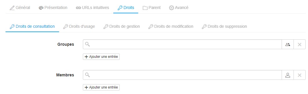 module gestion de droits au travers des categories 2