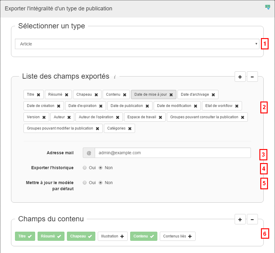 exportCSV exemple1