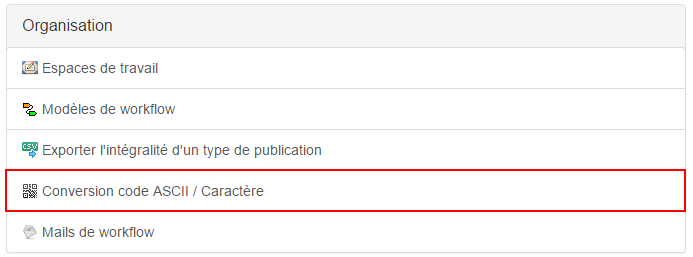 exportcsv convertisseur ASCII-Caractère