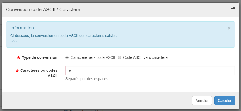 exportcsv convertisseur ASCII-Caractère 2