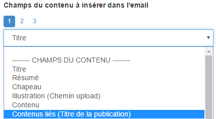 WorkflowCustomMailerPlugin FAQ champs du contenu